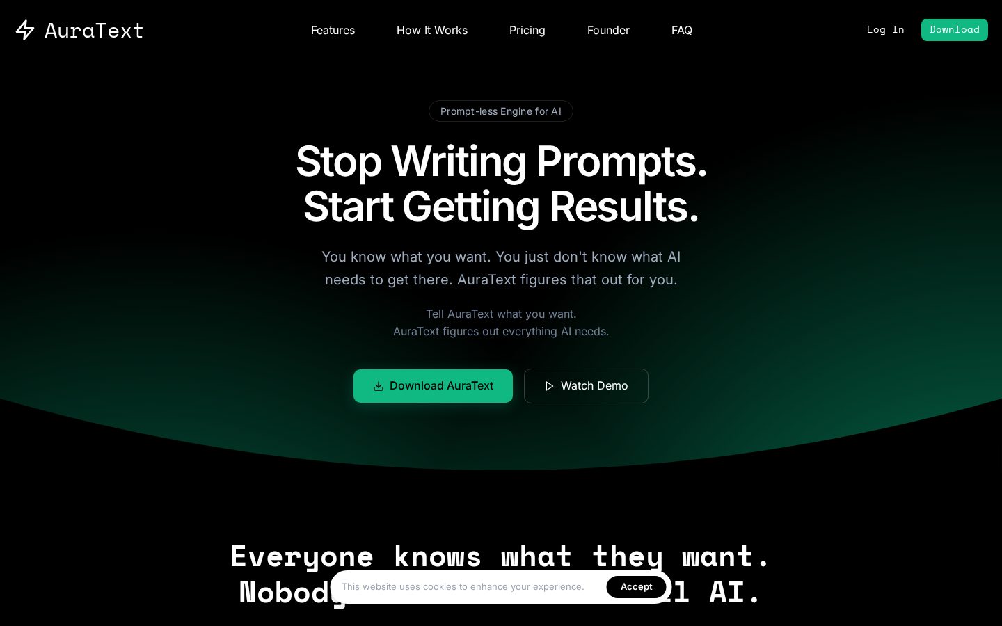 AuraText Homepage