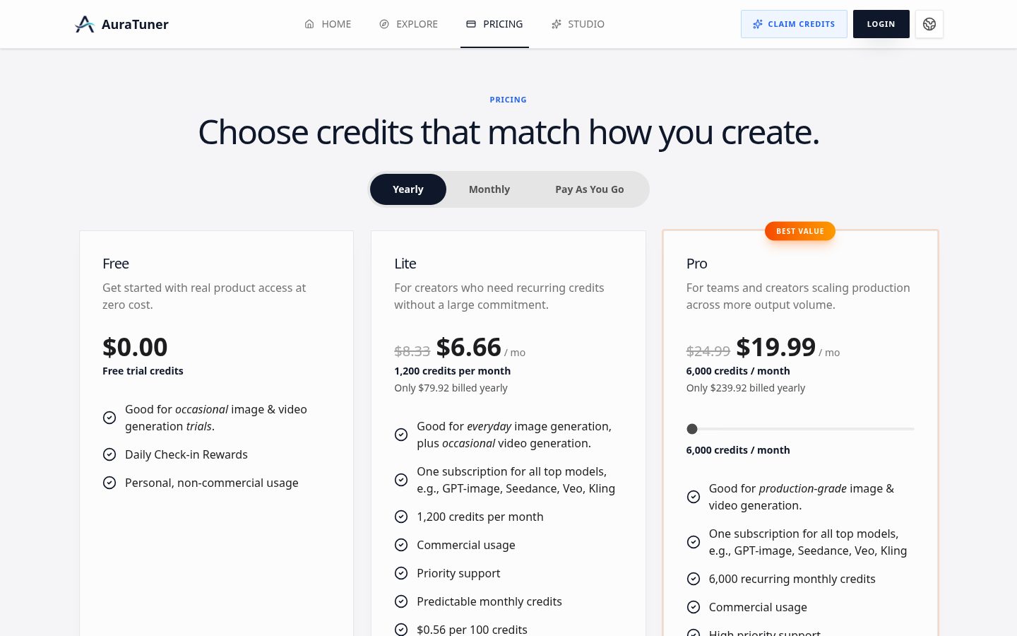 AuraTuner Pricing