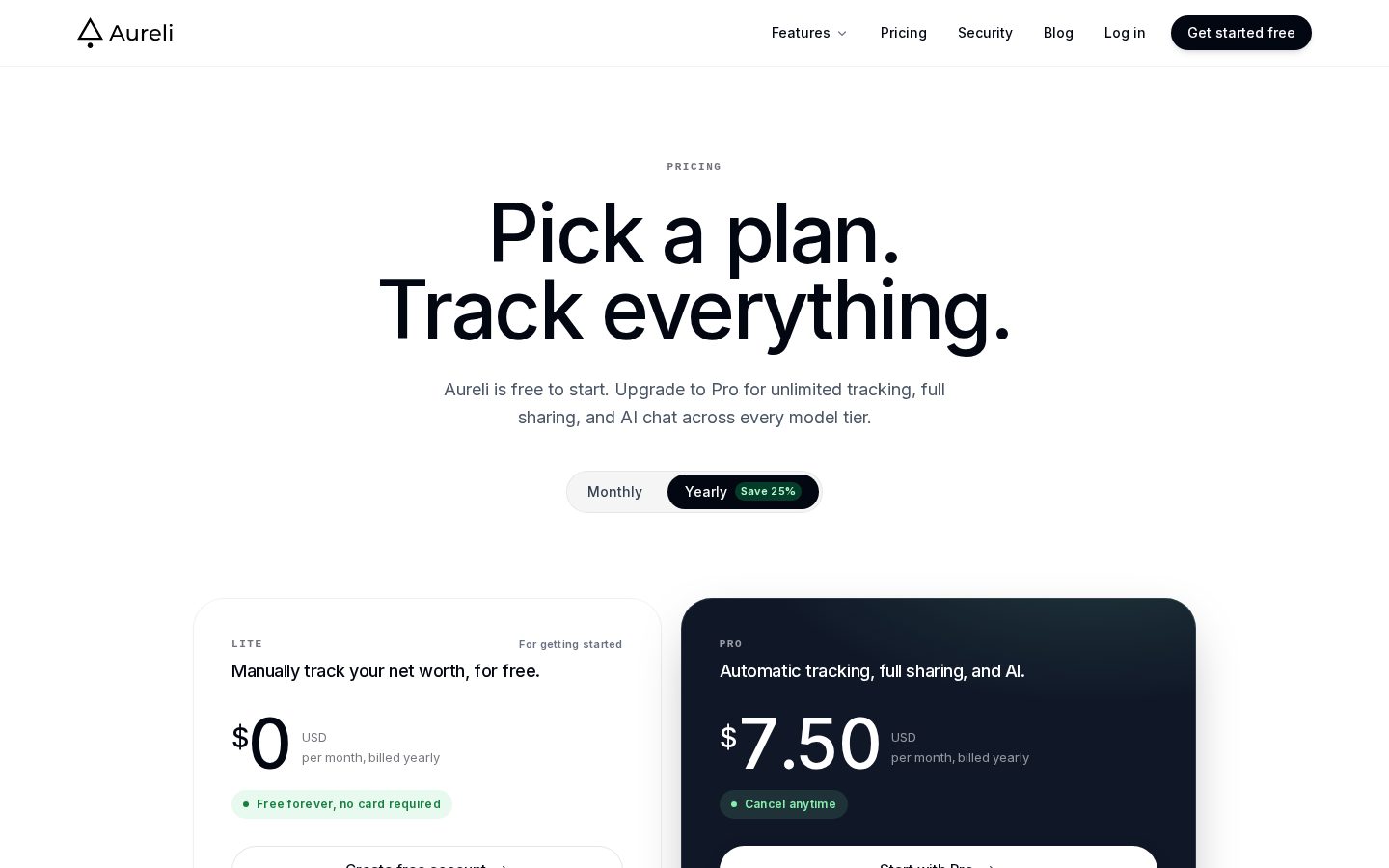 Aureli Pricing