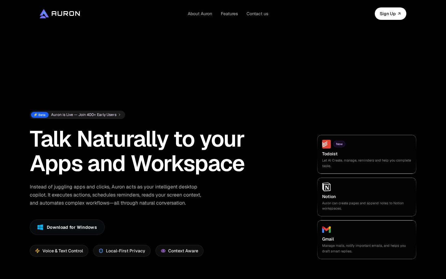 Auron Homepage