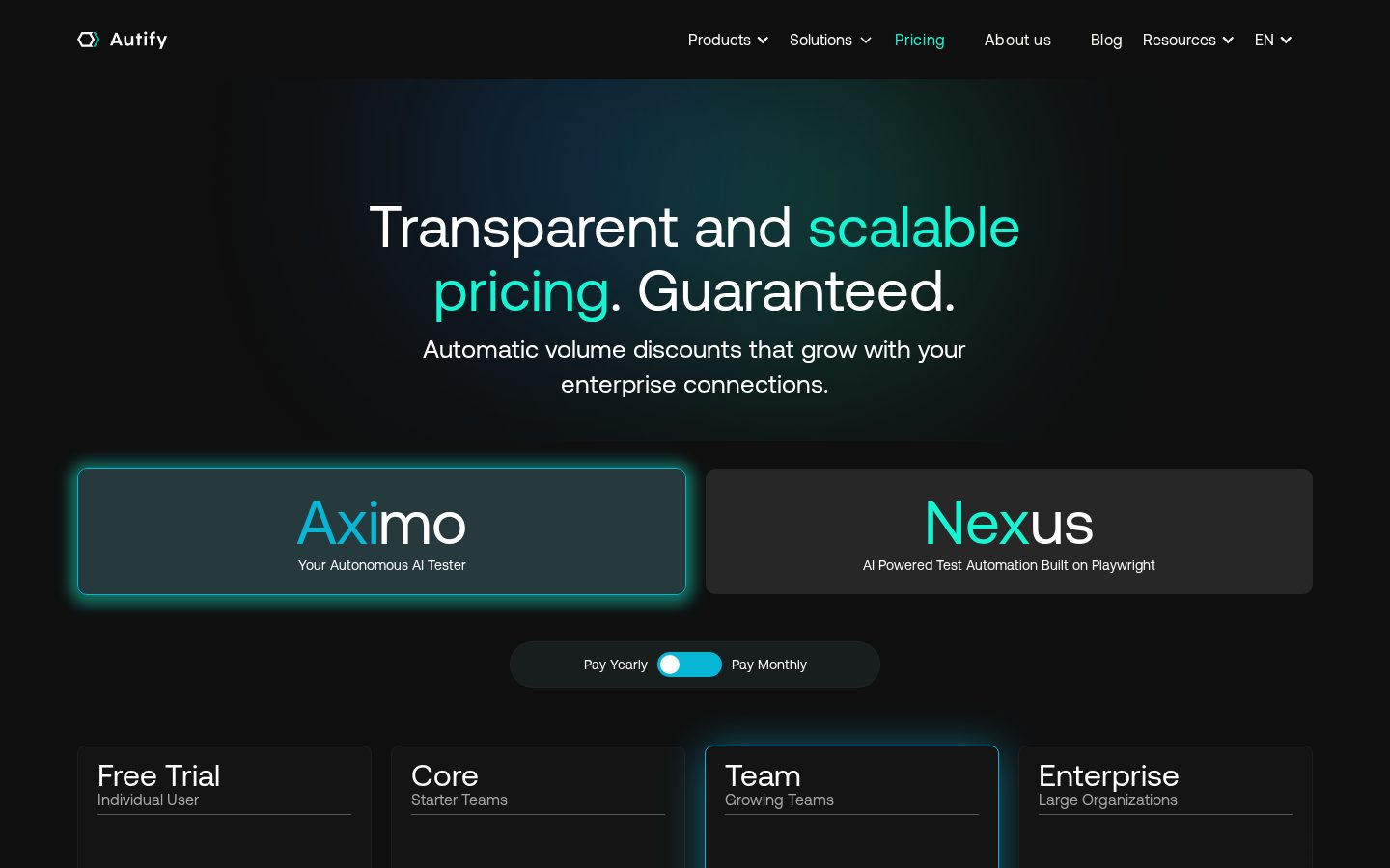 Autify Pricing