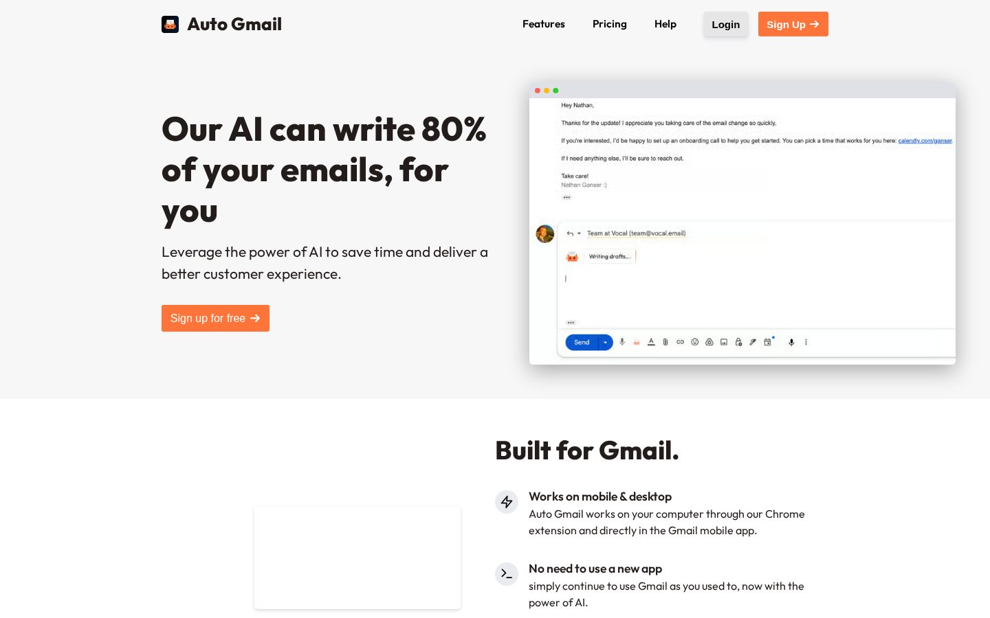 Auto Gmail Homepage