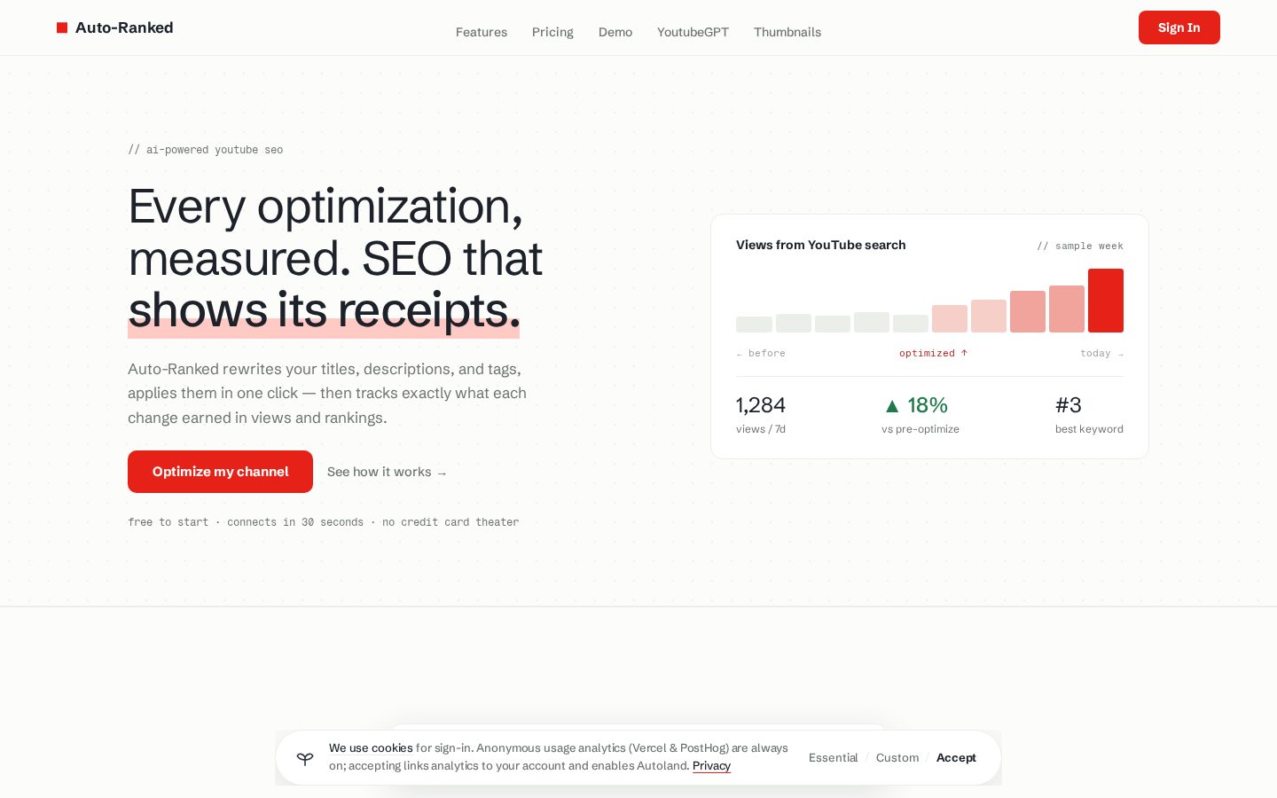 Auto-Ranked Homepage