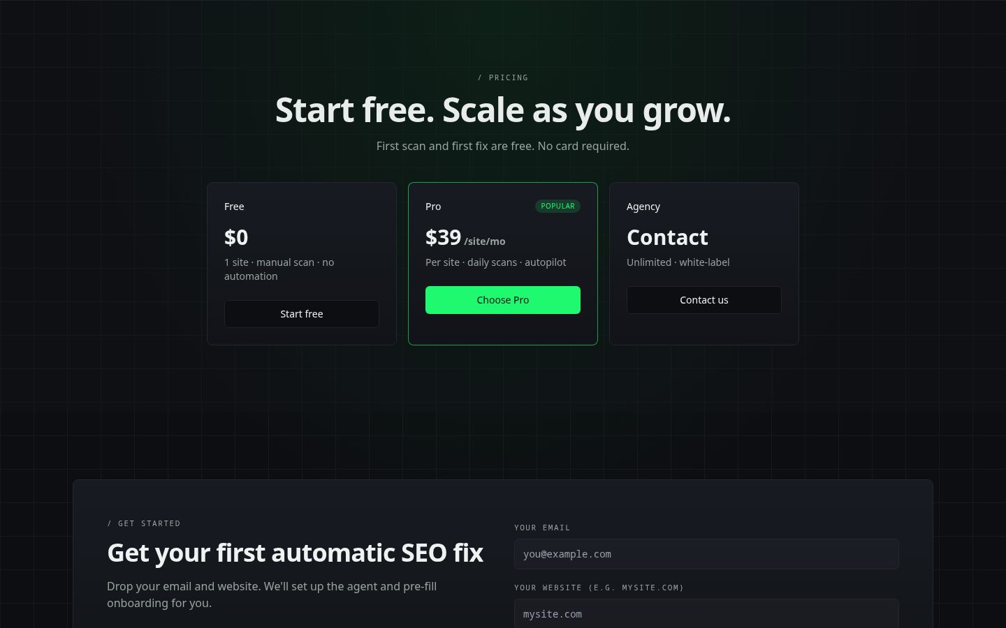 Auto SEO Pricing