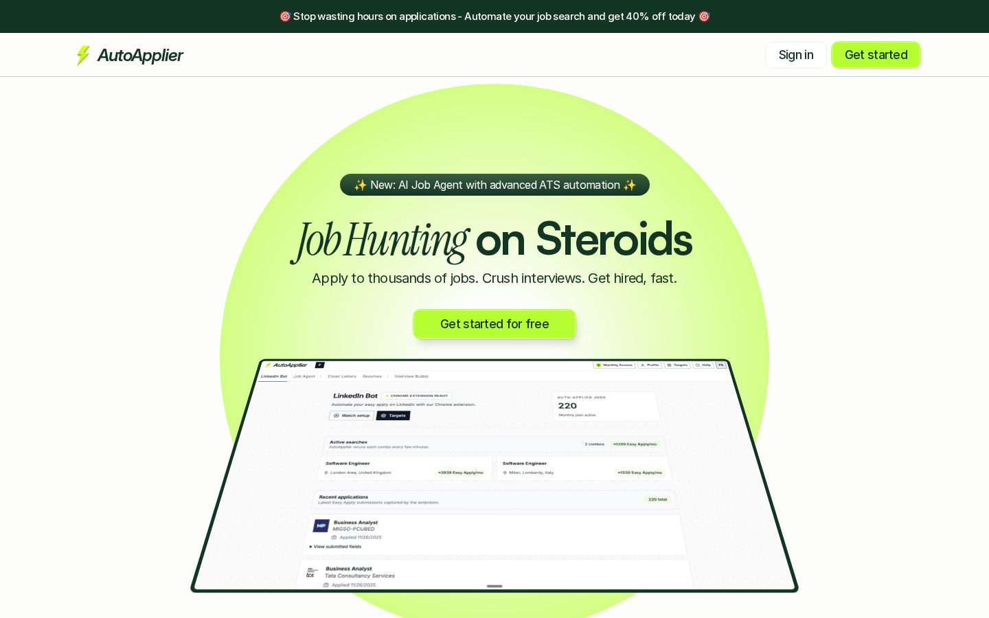 AutoApplier Homepage