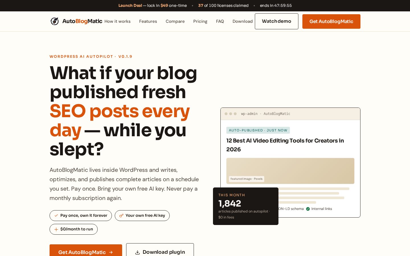 AutoBlogMatic Homepage