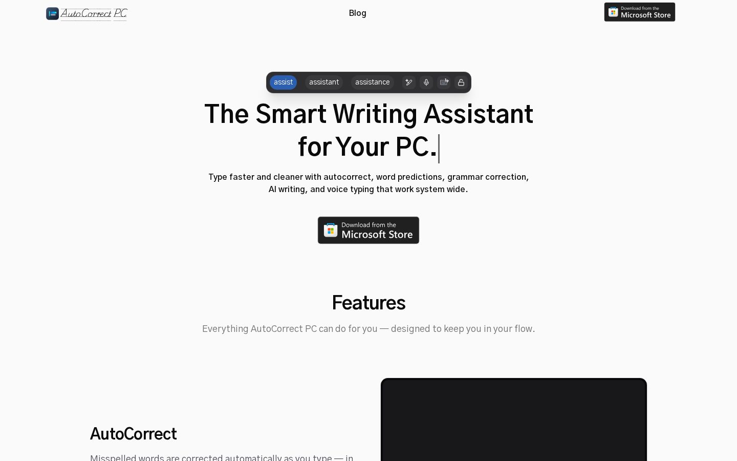 AutoCorrect PC Homepage