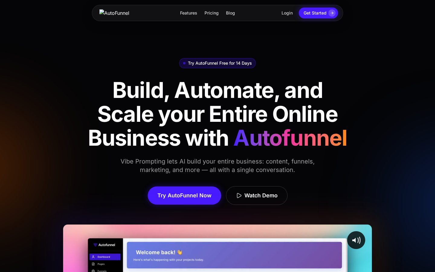 AutoFunnel Homepage