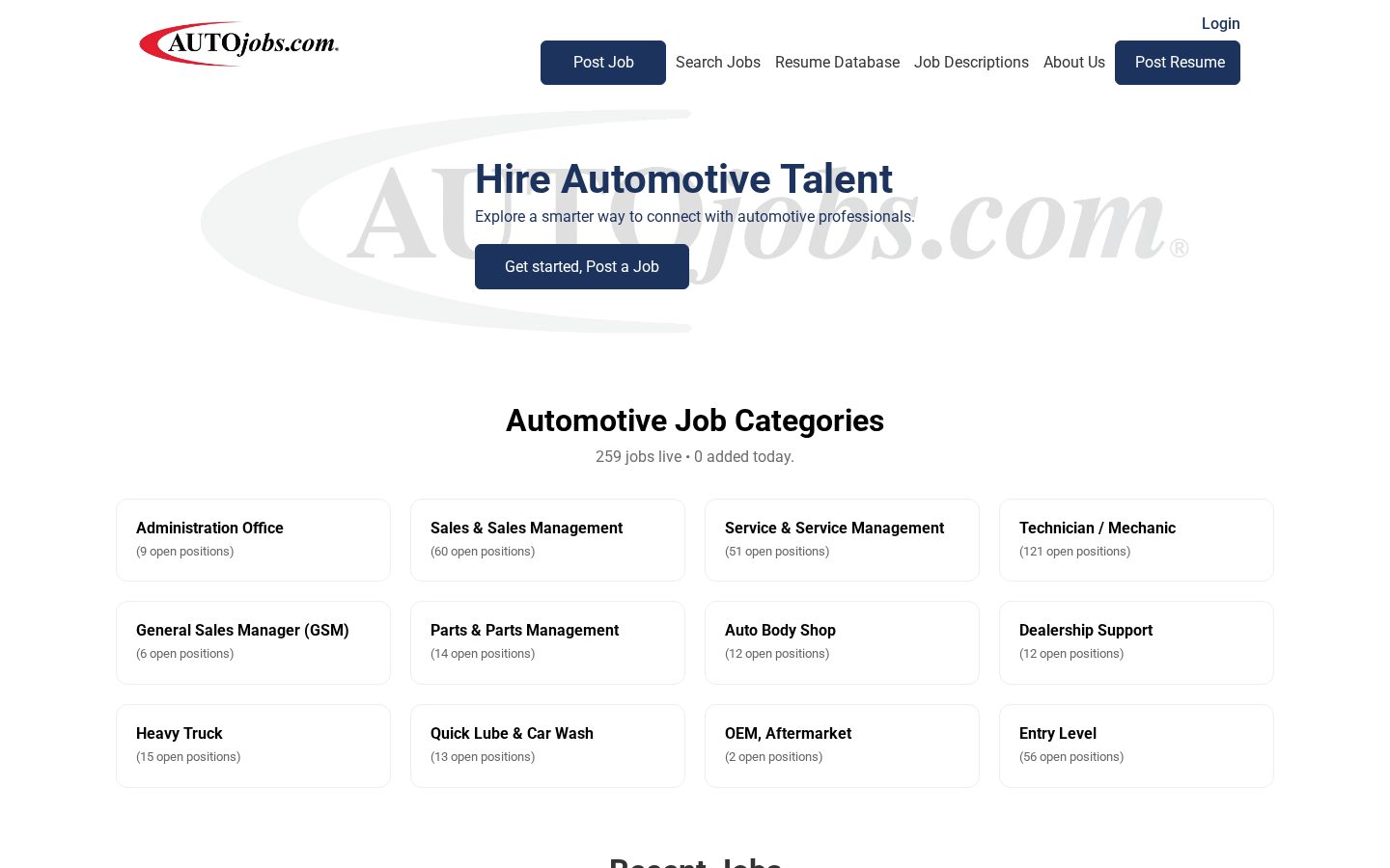 AutoJobs Homepage
