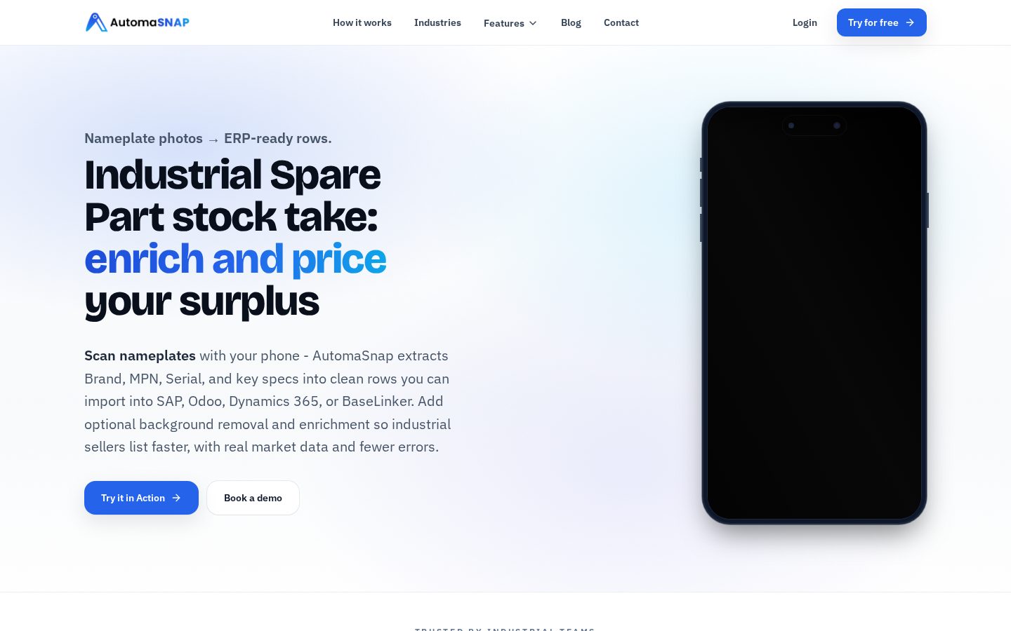 AutomaSnap Homepage