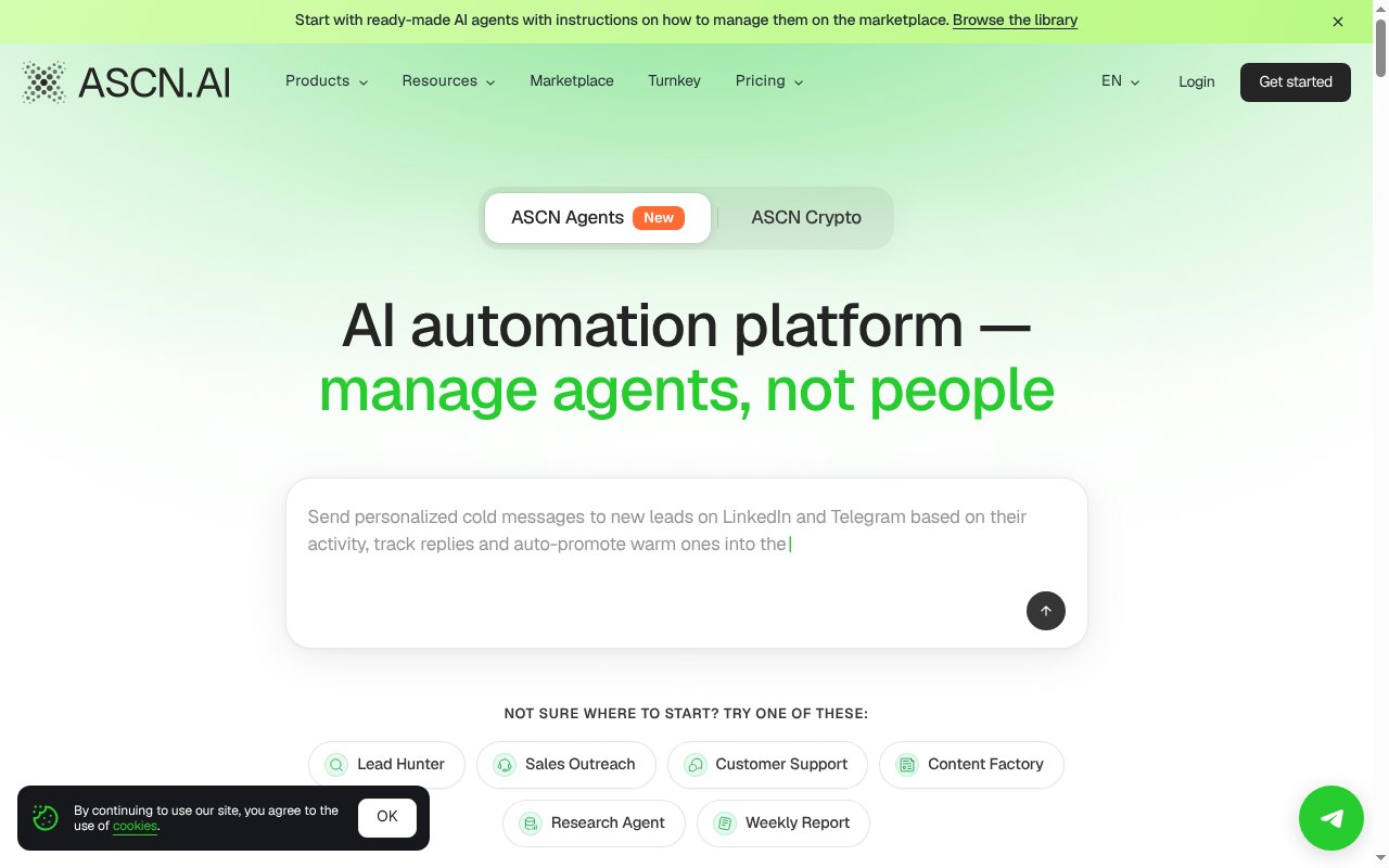 Automate AI Workflows homepage
