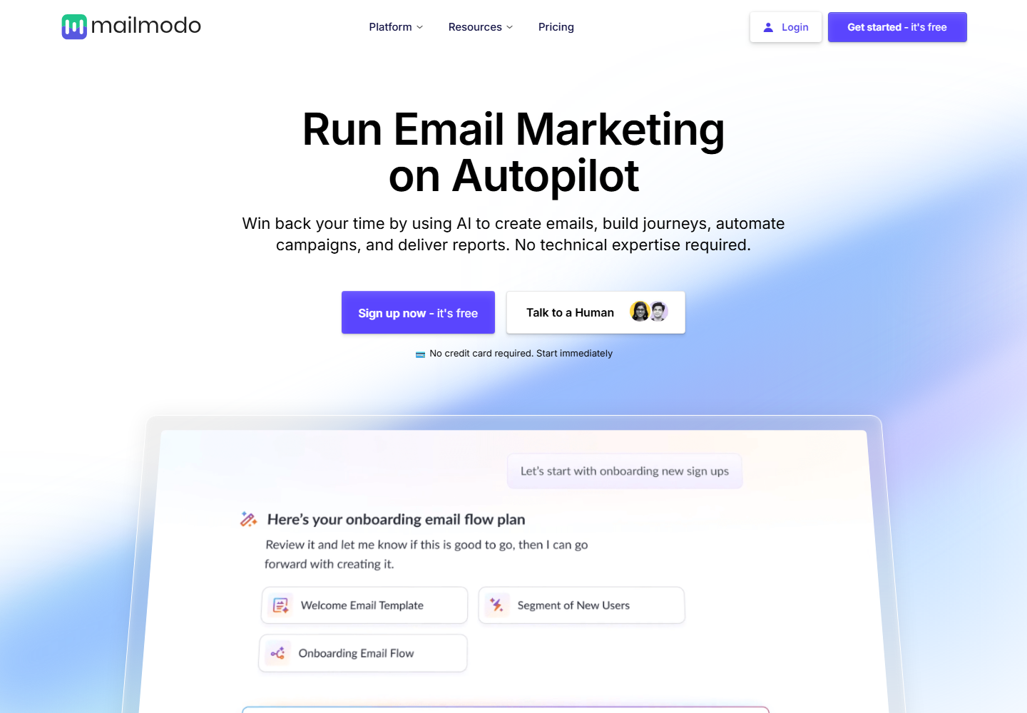 Automate & Optimize Campaigns homepage