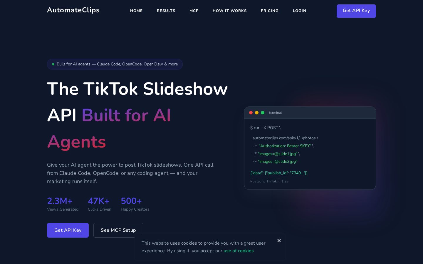 AutomateClips Homepage