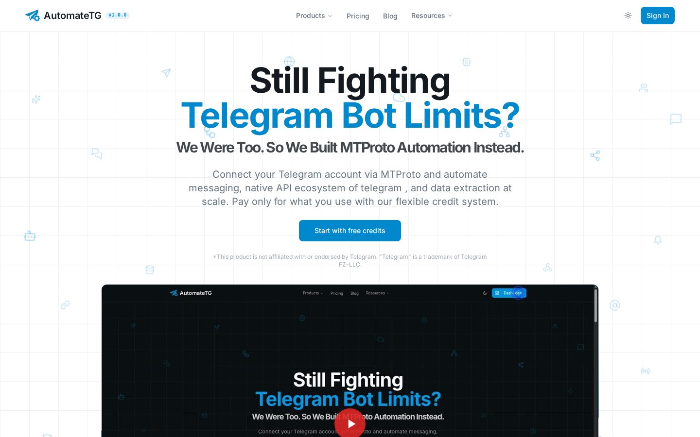 AutomateTG Homepage