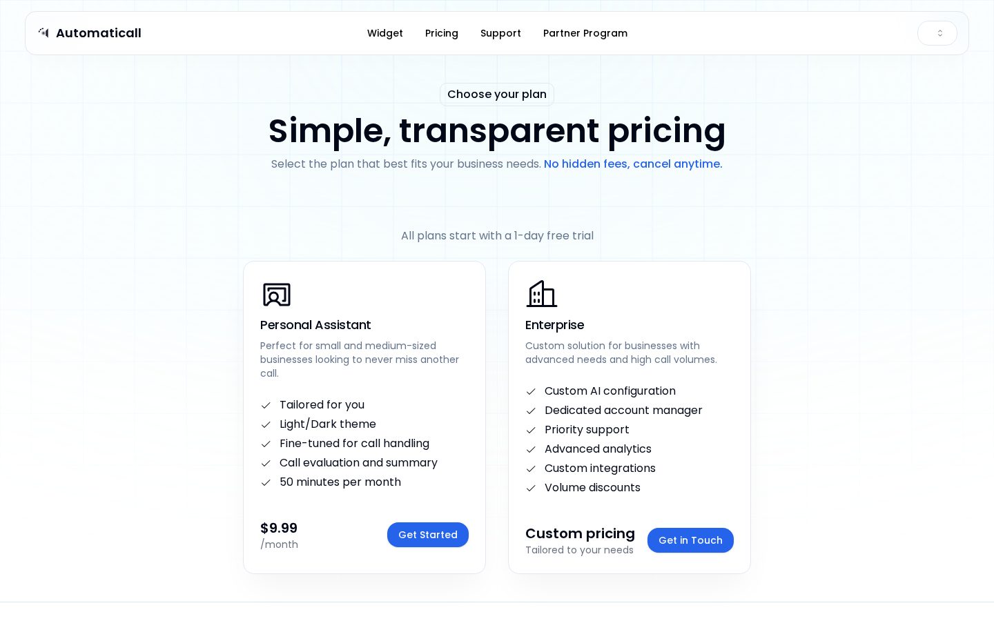 Automaticall Pricing