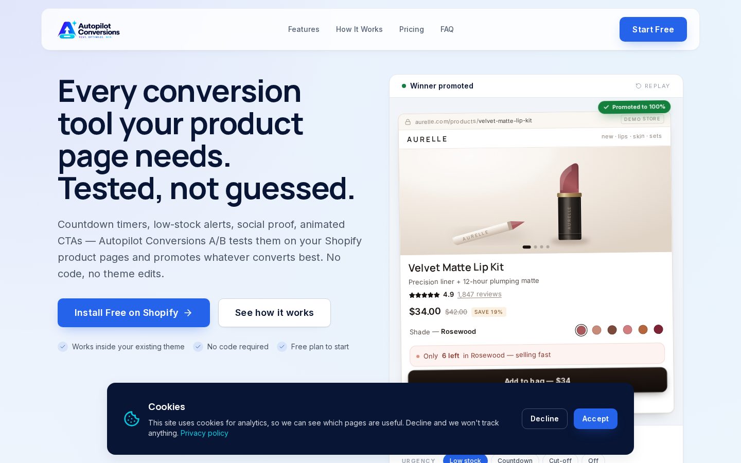 Autopilot Conversion Booster Homepage