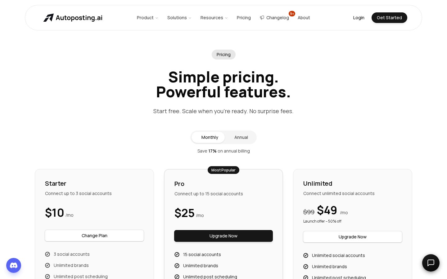 Autoposting Pricing