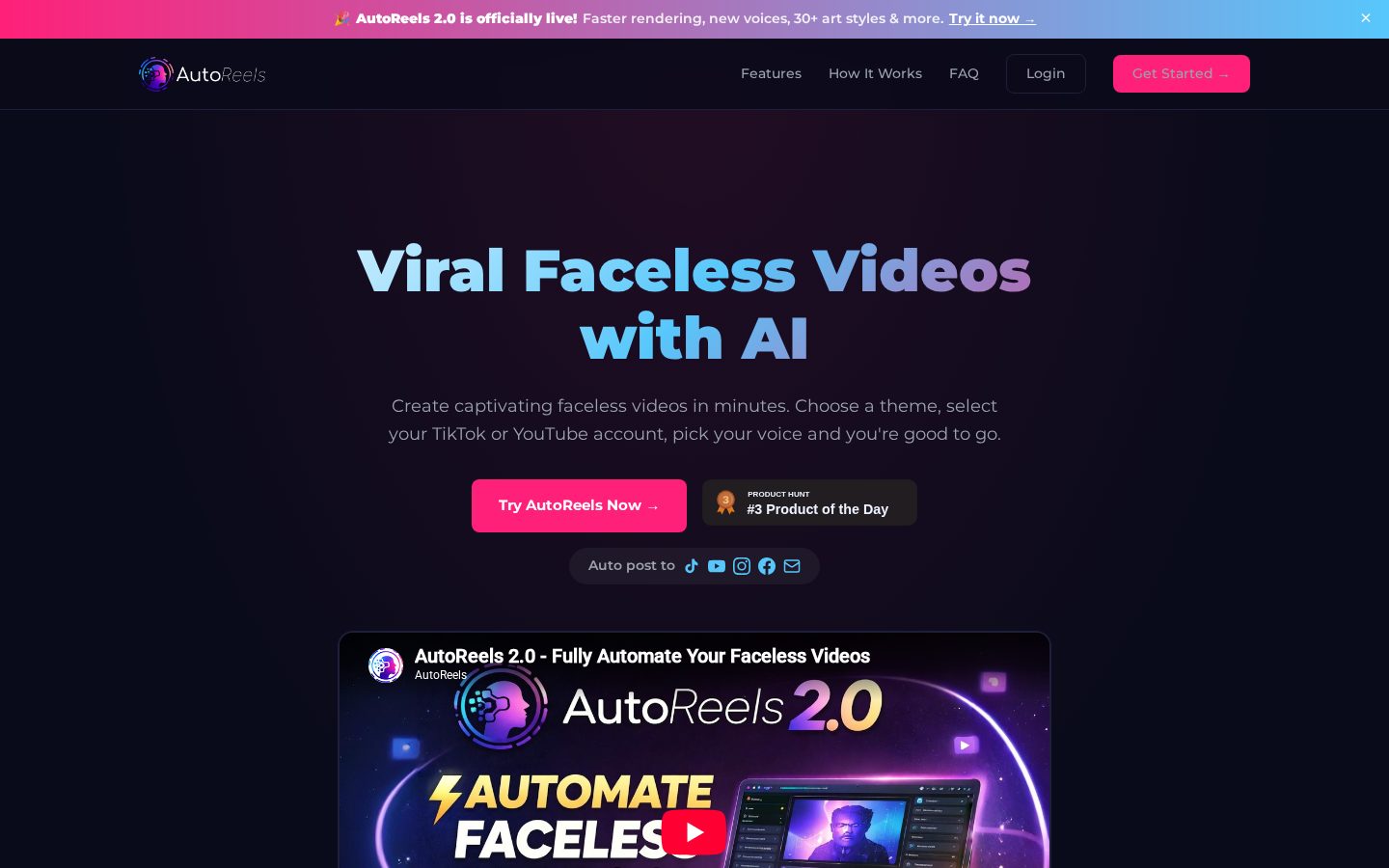 AutoReels Homepage