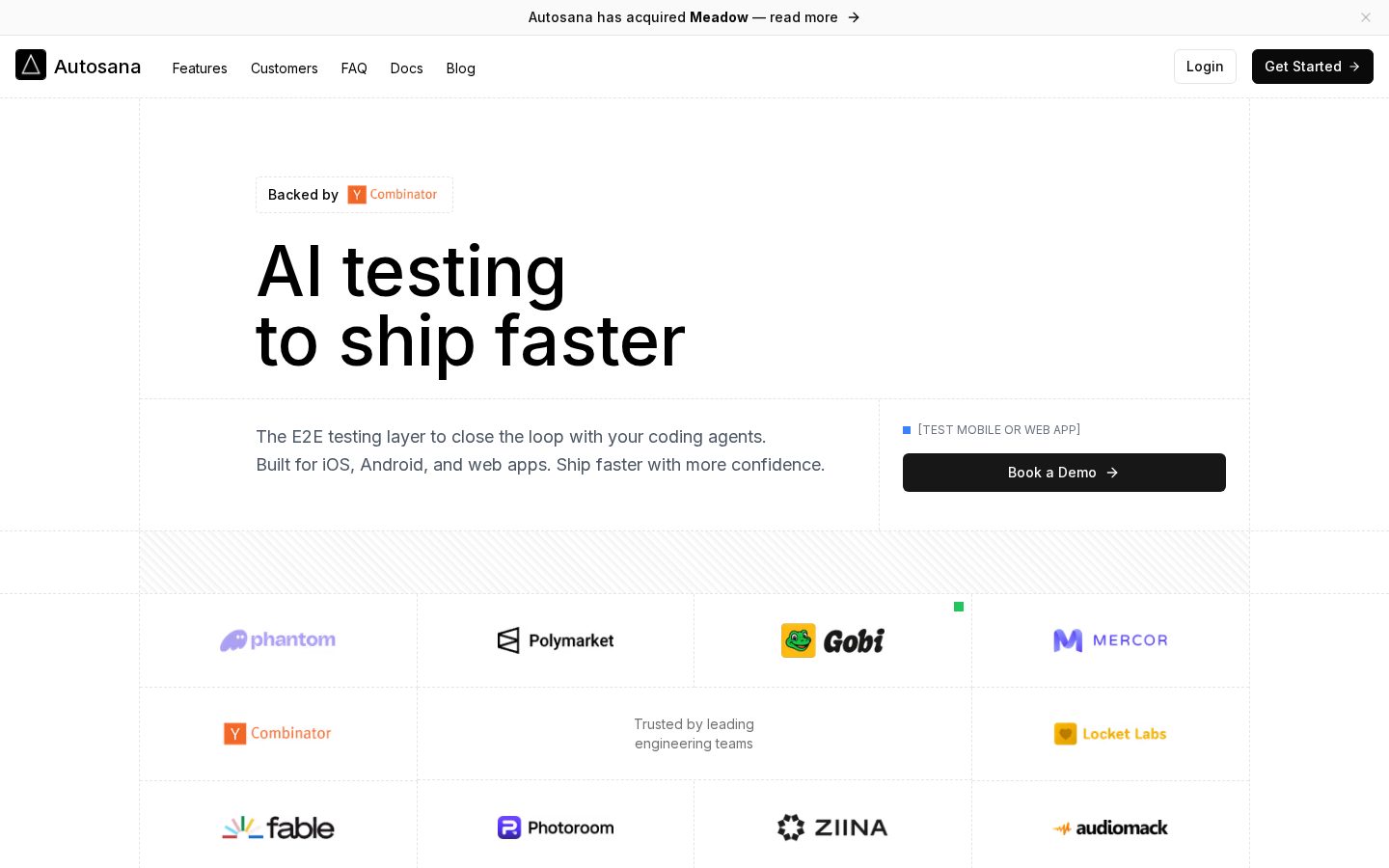 Autosana Homepage