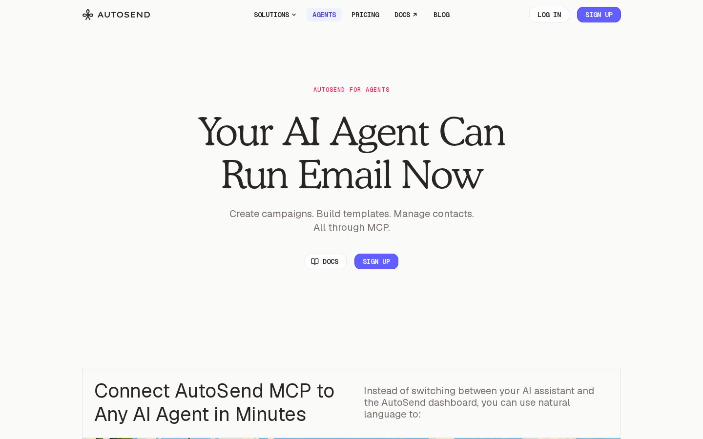 AutoSend MCP Homepage