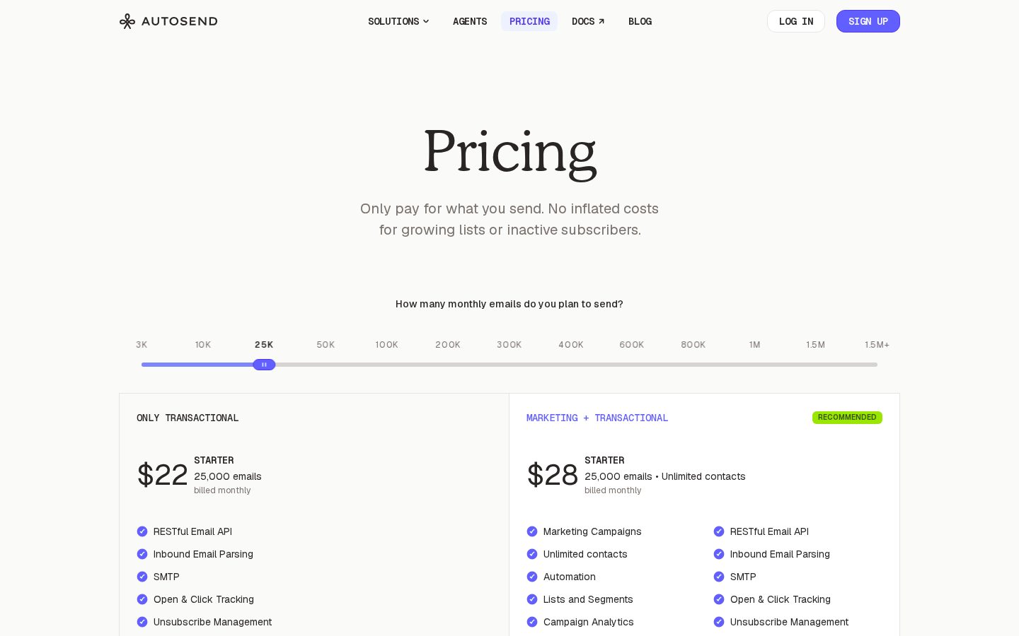 AutoSend MCP Pricing