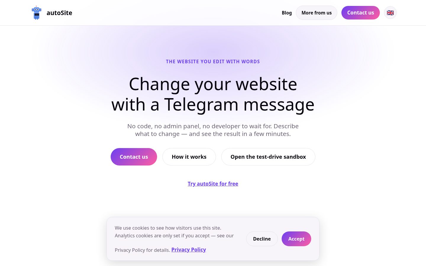 autoSite Homepage