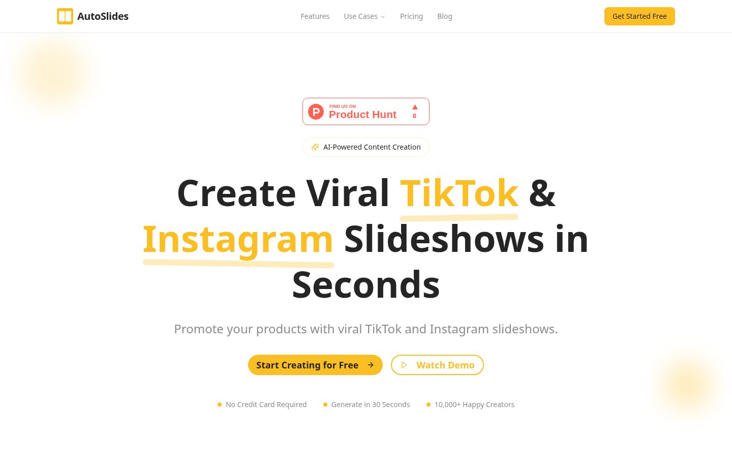 AutoSlides Homepage