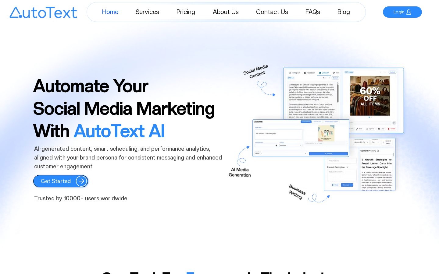 AutoText AI Homepage