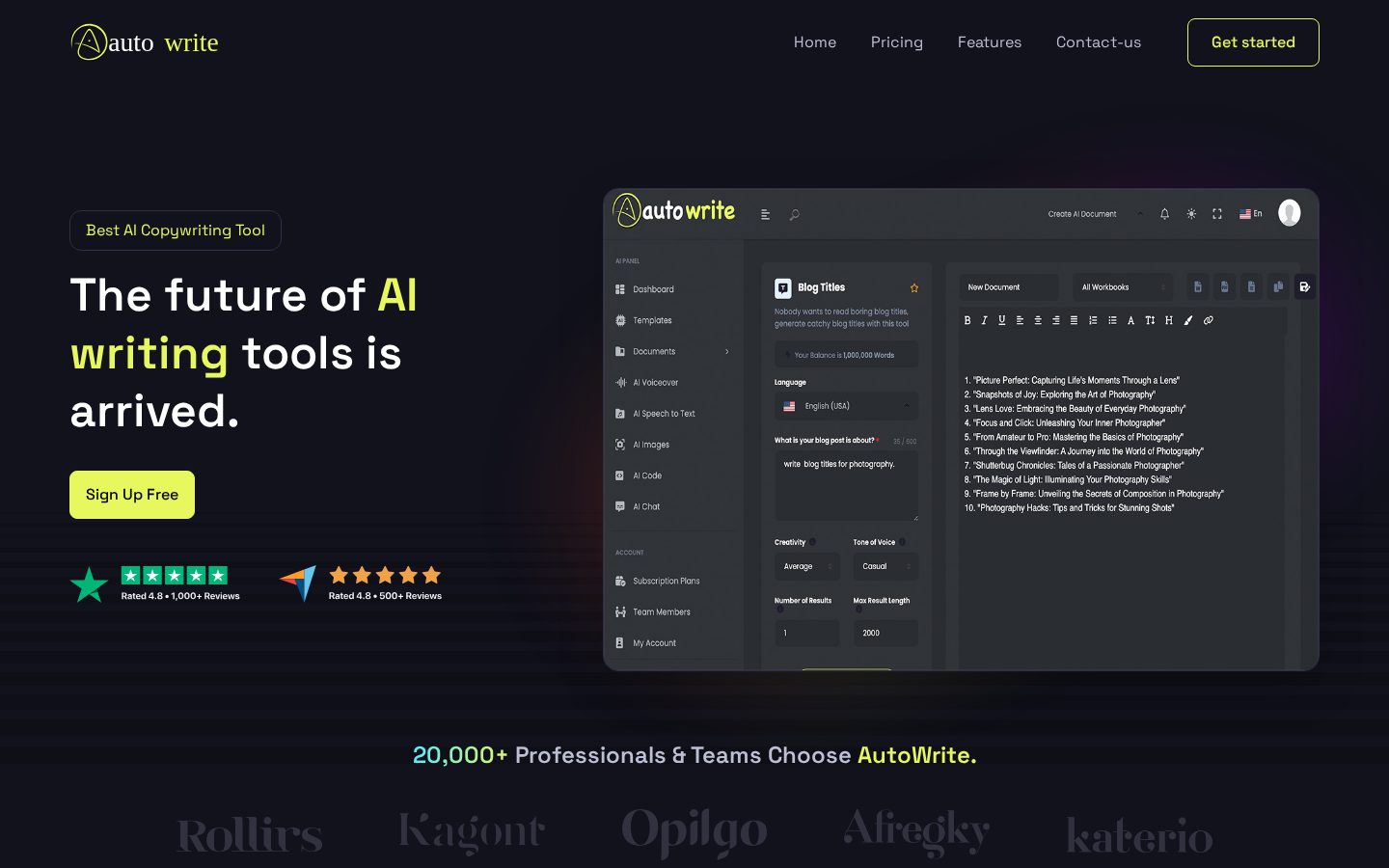 AutoWrite Pricing