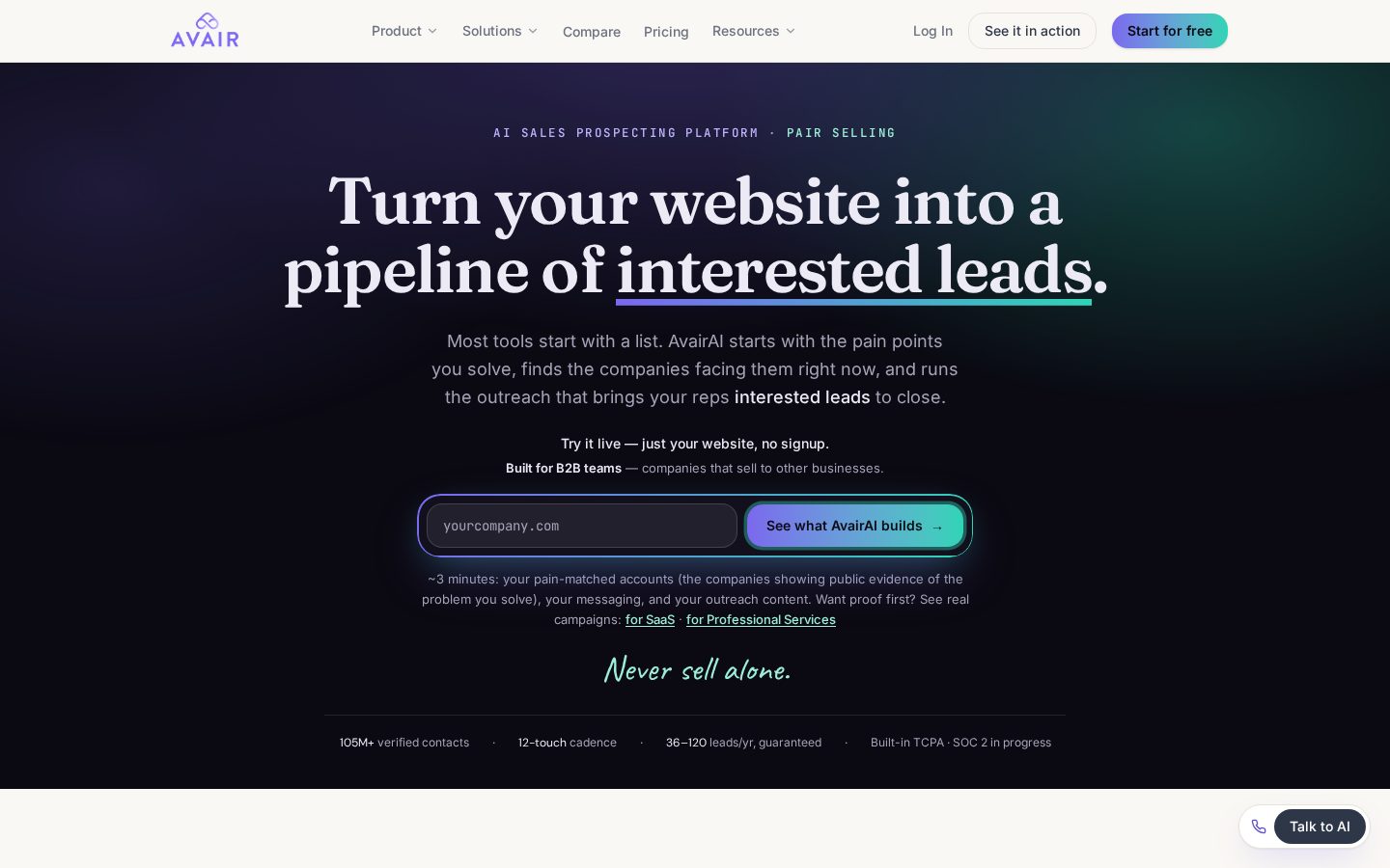 AvairAI Homepage