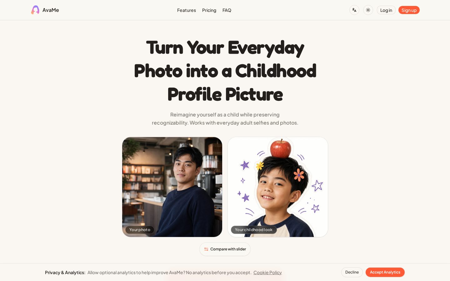 AvaMe Homepage