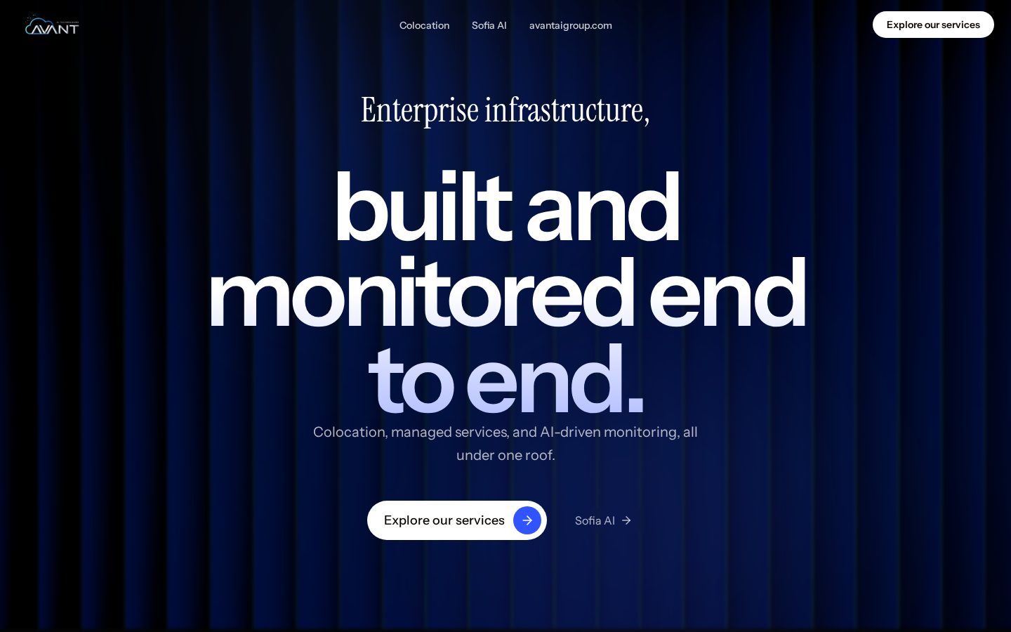 Avant Hosting Homepage