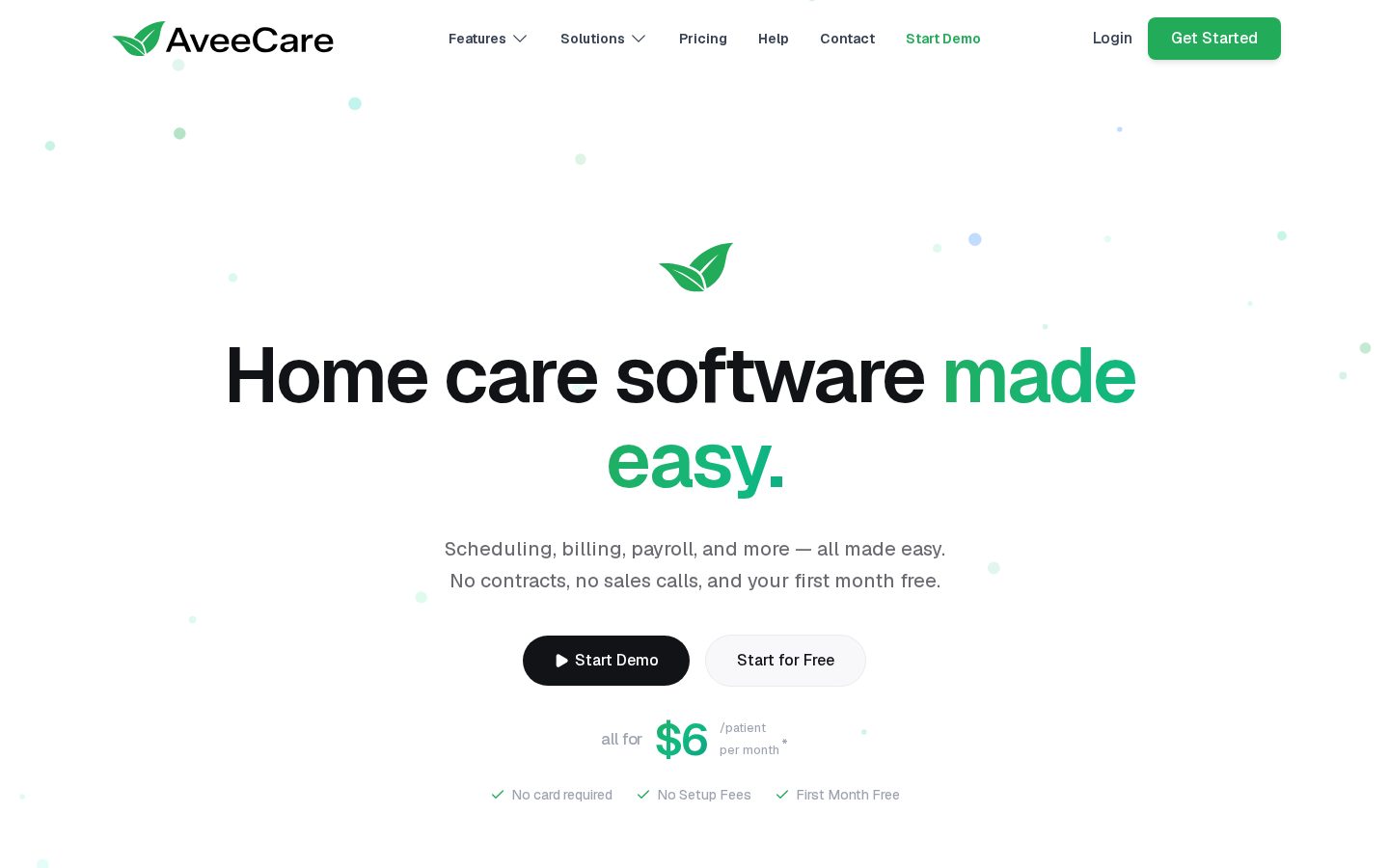 AveeCare Homepage