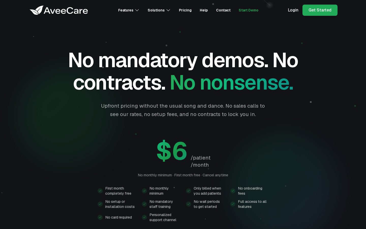 AveeCare Pricing