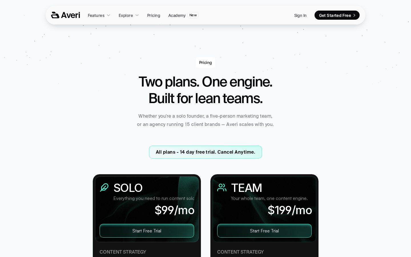 Averi AI Pricing
