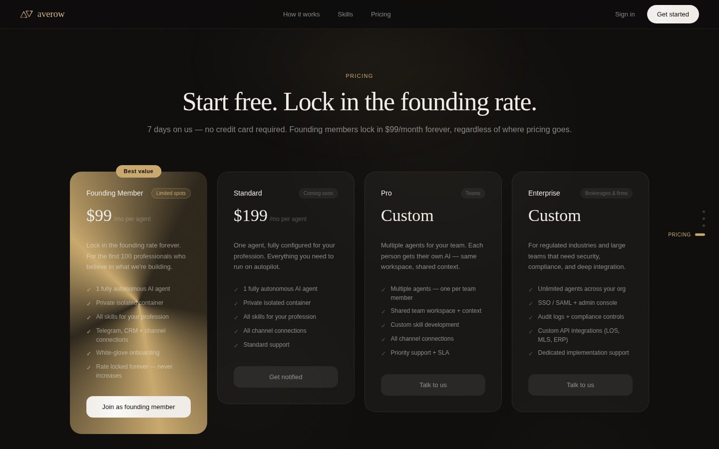 Averow Pricing