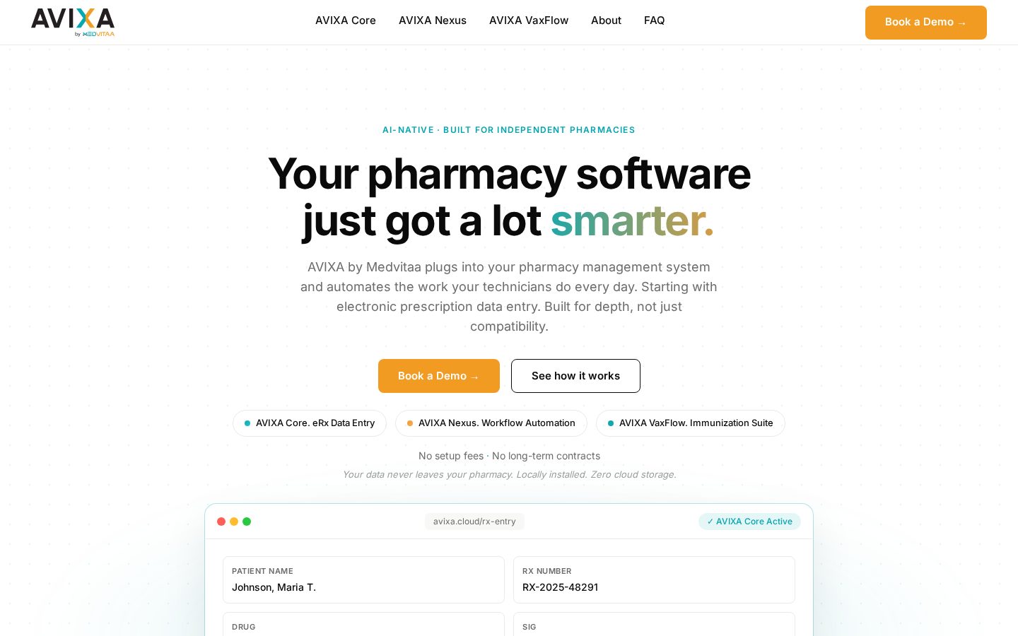 AVIXA by Medvitaa Homepage