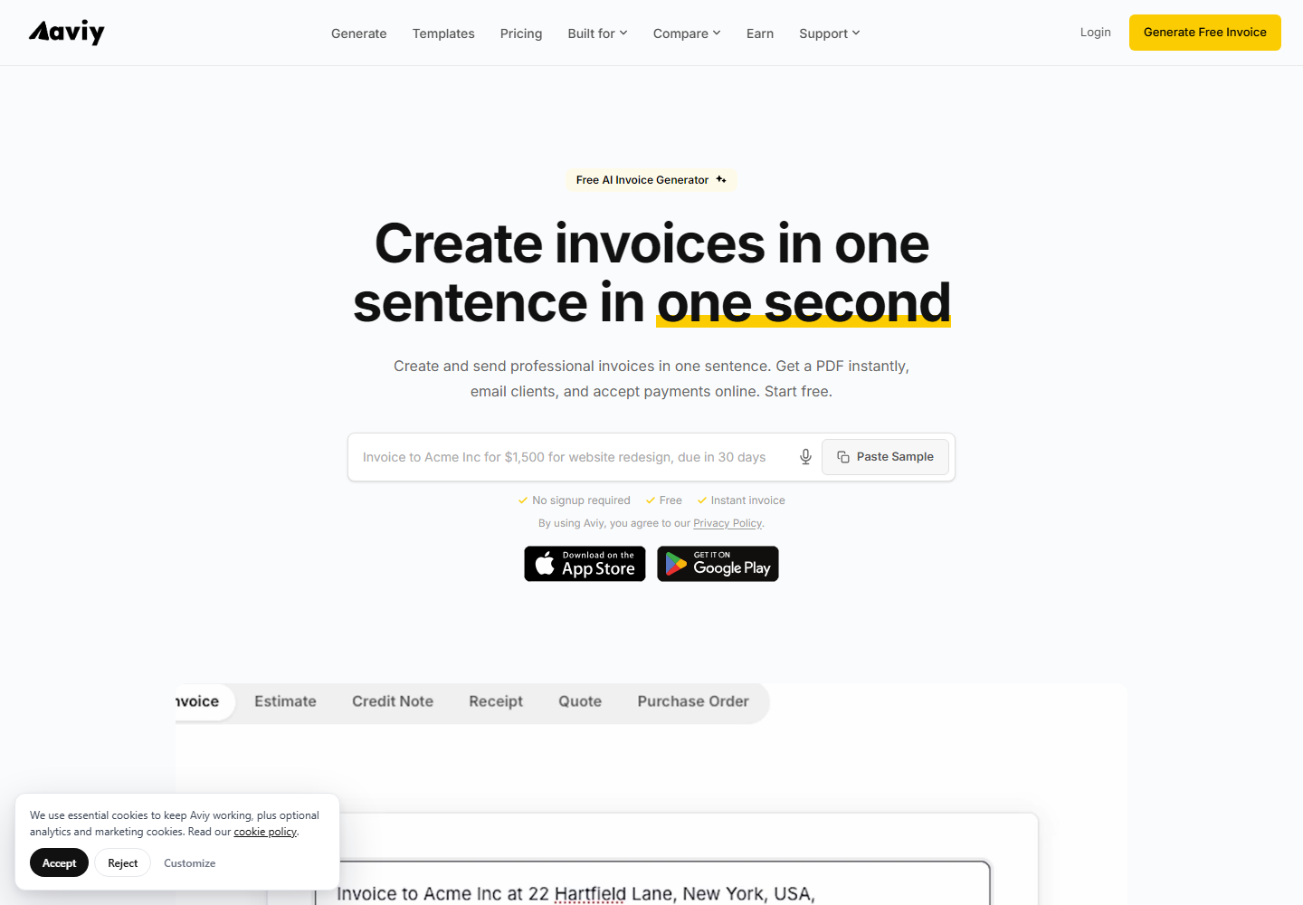 Aviy homepage