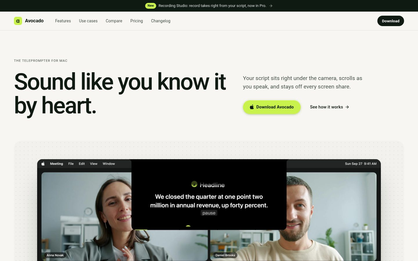 Avocado 2.0 Homepage