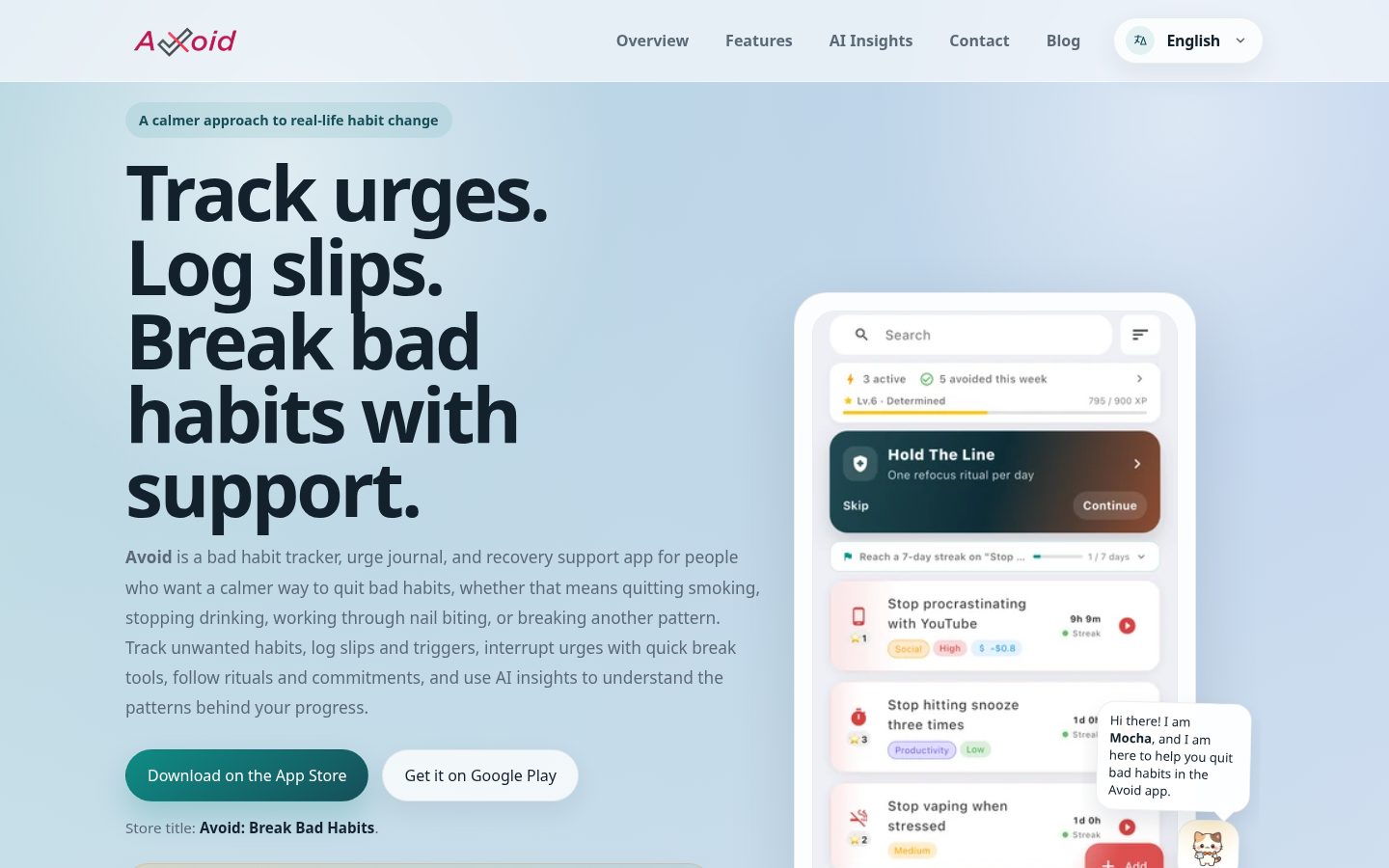 Avoid Homepage