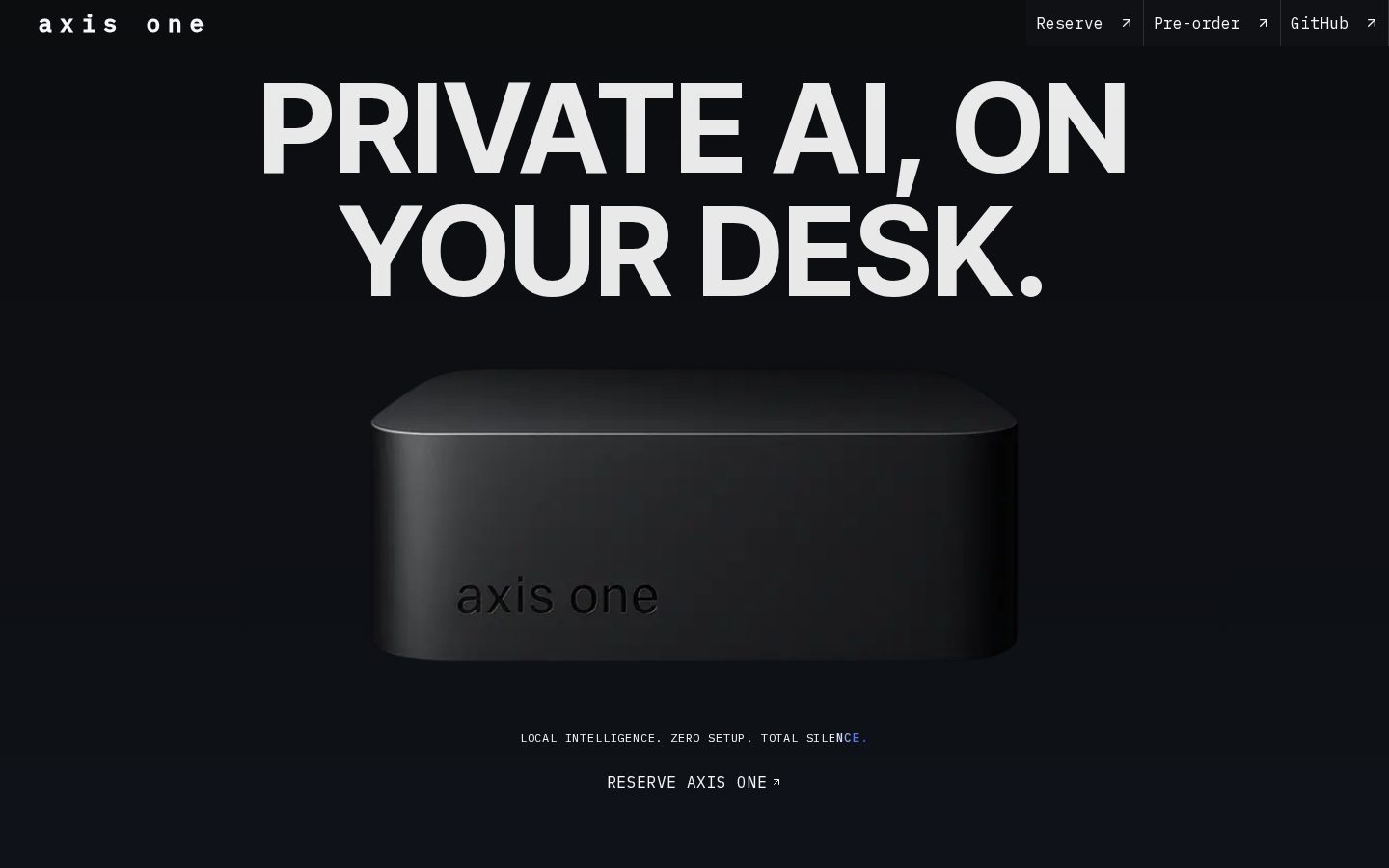 Axis One Homepage