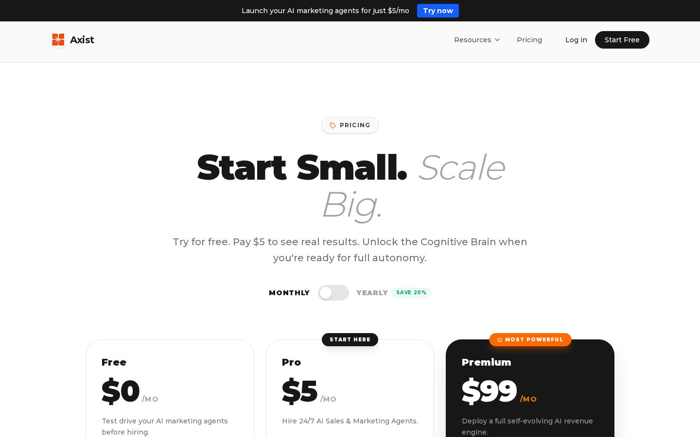 Axist Pricing