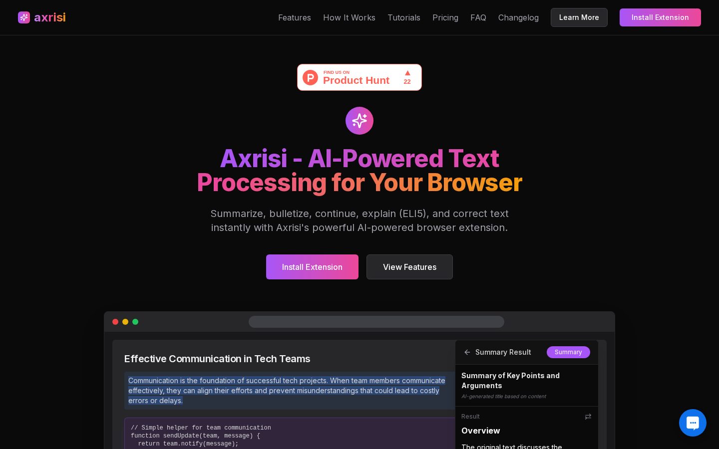 Axrisi Homepage