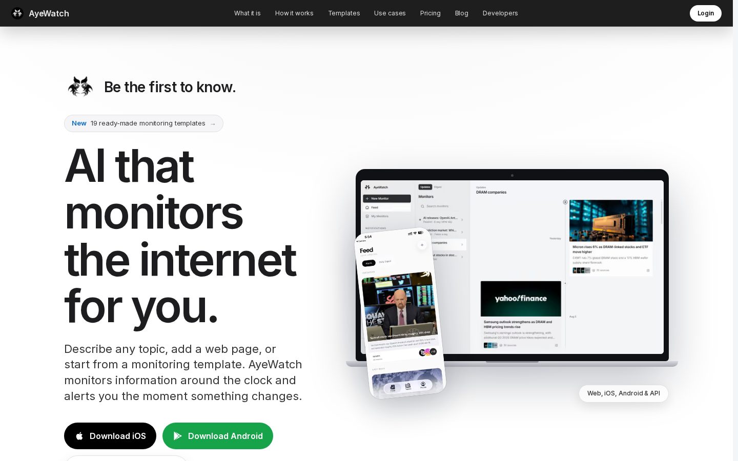 AyeWatch AI Homepage