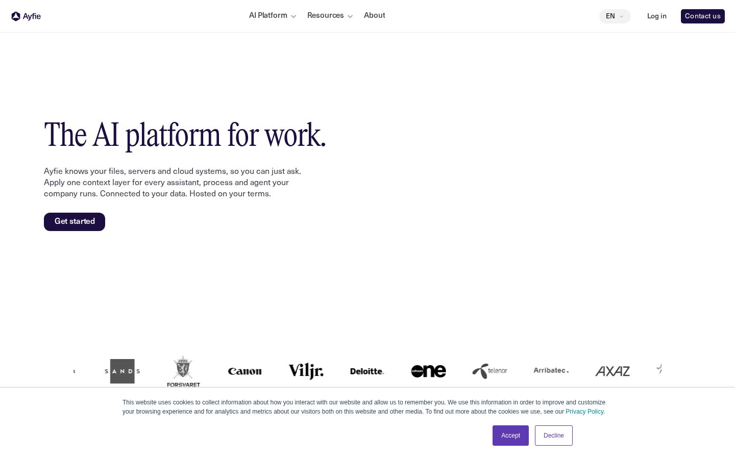 Ayfie Homepage