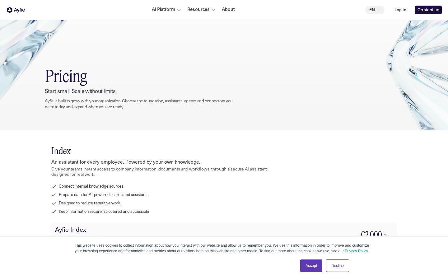 Ayfie Pricing
