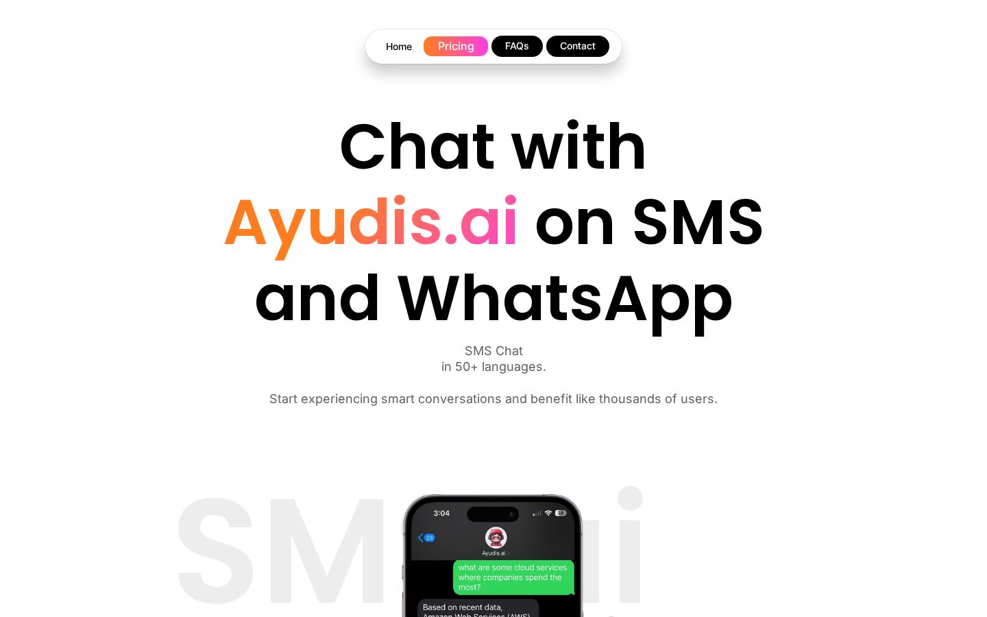 Ayudis.ai Homepage