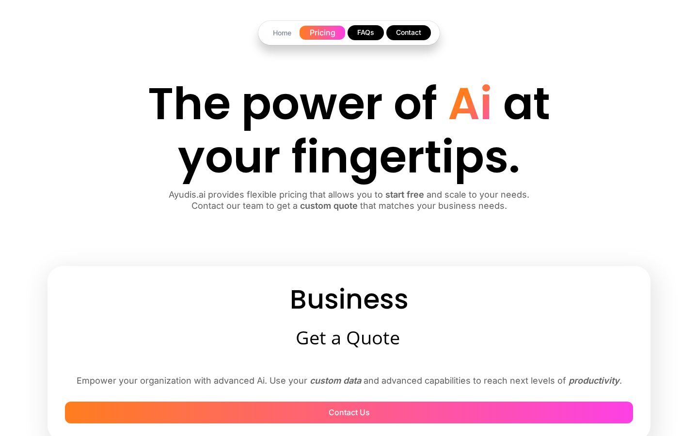 Ayudis.ai Pricing