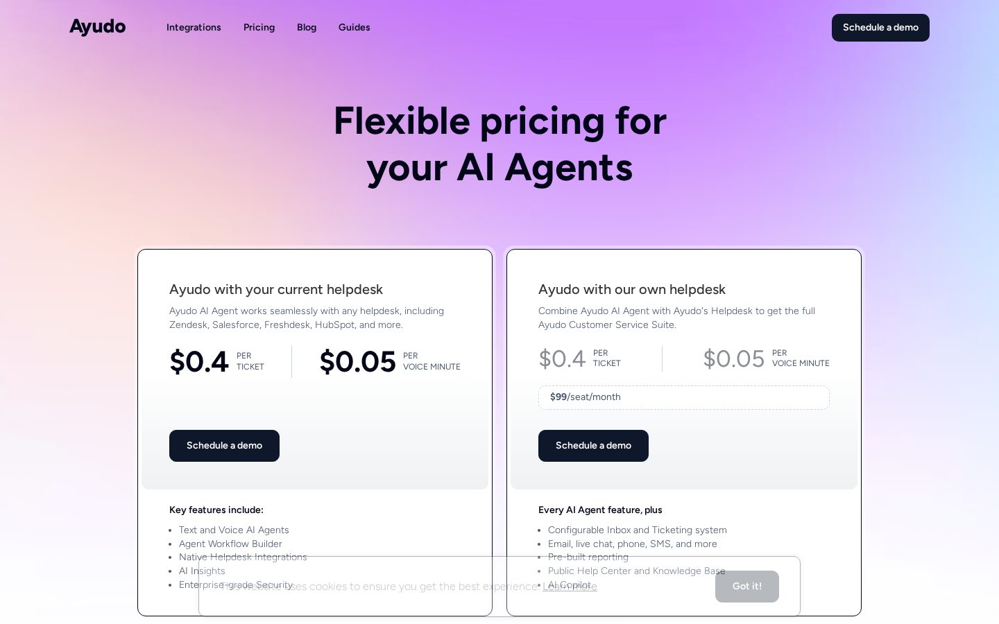 Ayudo Pricing
