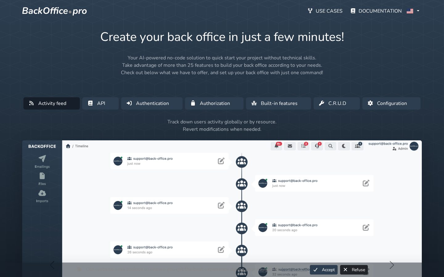 Back-Office.pro Homepage